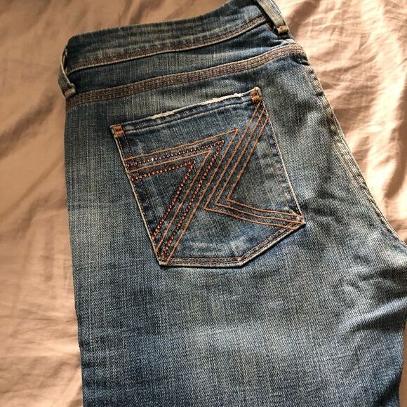Seven for all mankind zig zag pocket jeans sz 28 - Picture 1 of 5